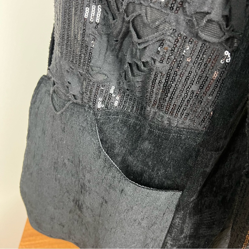 Tesoro Moda Distressed Suede Blazer Jacket - Picture 10 of 16